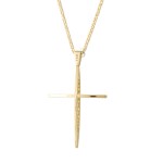 Γυναικείος Σταυρός , Χρυσός 18κ Με Διαμάντια